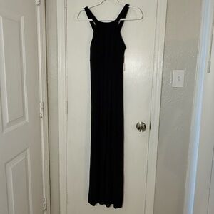 Soma Draped Sleeveless Classic Black Maxi Dress Size XS